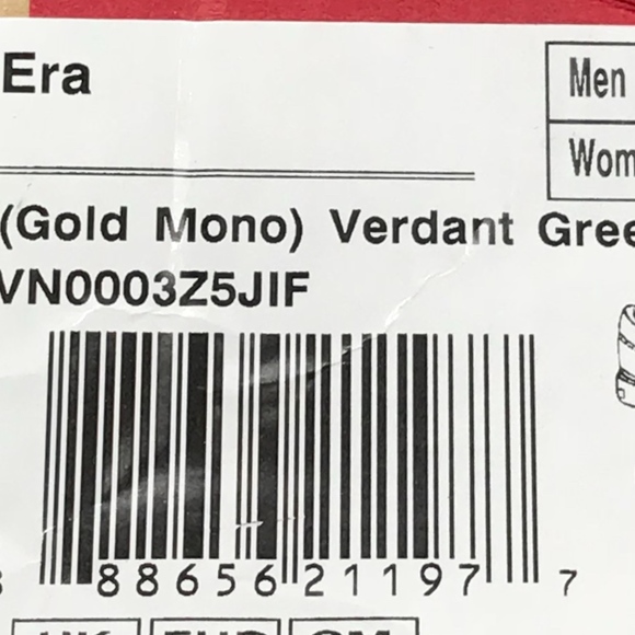 Vans Era Gold Mono Verdant Green Shoes - Picture 8 of 8